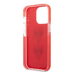   Karl Lagerfeld and Choupette Head Apple iPhone 13 Pro Max (6.7) hátlapvédő tok piros (KLHCP13XTPE2TR)