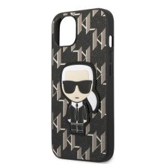   Karl Lagerfeld Monogram Ikonik Apple iPhone 13 Mini (5.4) hátlapvédő tok fekete (KLHCP13SPMNIKBK)