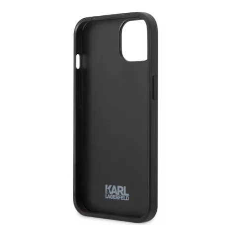 Karl Lagerfeld Monogram Ikonik Apple iPhone 13 (6.1) hátlapvédő tok fekete (KLHCP13MPMNIKBK)
