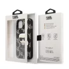 Karl Lagerfeld Monogram Ikonik Apple iPhone 13 Pro (6.1) hátlapvédő tok fekete (KLHCP13LPMNIKBK)