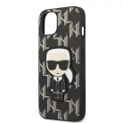 Karl Lagerfeld Monogram Ikonik Apple iPhone 13 Pro Max (6.7) hátlapvédő tok fekete (KLHCP13XPMNIKBK)