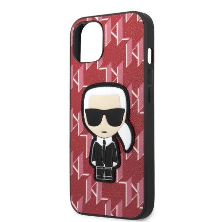 Karl Lagerfeld Monogram Ikonik Apple iPhone 13 Mini (5.4) hátlapvédő tok piros (KLHCP13SPMNIKPI)