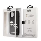 Karl Lagerfeld and Choupette 3D Apple iPhone 13 Pro (6.1) hátlapvédő tok fekete (KLHCP13L3DRKCK)