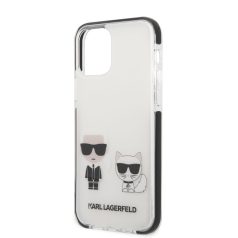   Karl Lagerfeld and Choupette Apple iPhone 12 / 12 Pro 2020 (6.1) hátlapvédő tok fehér (KLHCP12MTPEKCW)