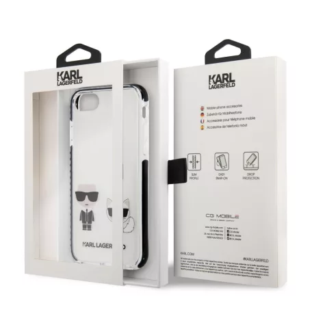 Karl Lagerfeld and Choupette Apple iPhone 7 / 8 / SE2 / SE3 (4.7) hátlapvédő tok fehér (KLHCI8TPEKCW)