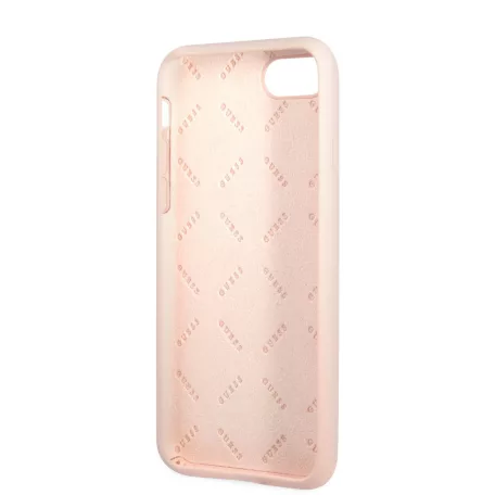 Guess Silicone Line Triangle Apple iPhone 7 / 8 / SE2 / SE3 (4.7) hátlapvédő tok pink (GUHCI8SLTGP)