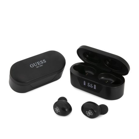 Guess True Wireless Classic Logo Bluetooth 5.0 sztereó TWS headset beépített mikrofonnal fekete (GUTWST31EK)