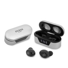   Guess True Wireless Classic Logo Bluetooth 5.0 sztereó TWS headset beépített mikrofonnal ezüst (GUTWST31EG)