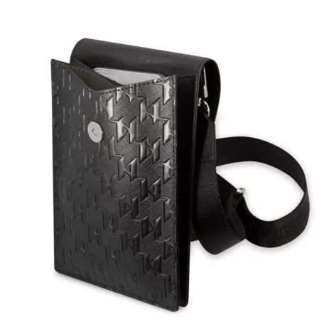 Karl Lagerfeld Saffiano Monogram válltáska fekete (KLWBSAMSMK)