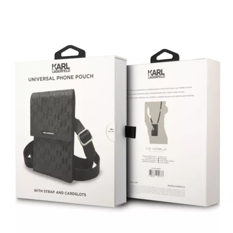 Karl Lagerfeld Saffiano Monogram válltáska fekete (KLWBSAMSMK)