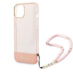   Guess Apple iPhone 14 Plus (6.7) PC/TPU Camera Outline Translucent hátlapvédő tok pink (GUHCP14MHGCOHP)