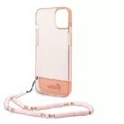 Guess Apple iPhone 14 Pro (6.1) PC/TPU Camera Outline Translucent hátlapvédő tok pink (GUHCP14LHGCOHP)