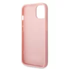 Guess Apple iPhone 14 Plus (6.7) PC/TPU Glitter Flakes Metal Logo hátlapvédő tok pink (GUHCP14MHGGSHP)