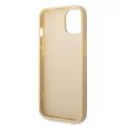 Guess Apple iPhone 14 Plus (6.7) PC/TPU Glitter Flakes Metal Logo hátlapvédő tok arany (GUHCP14MHGGSHD)