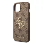 Guess Apple iPhone 14 Pro Max (6.7) Metal Logo hátlapvédő tok barna (GUHCP14X4GMGBR)