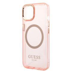   Guess Apple iPhone 14 (6.1) Translucent MagSafe hátlapvédő tok pink (GUHMP14SHTCMP)