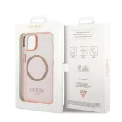 Guess Apple iPhone 14 (6.1) Translucent MagSafe hátlapvédő tok pink (GUHMP14SHTCMP)
