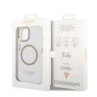 Guess Apple iPhone 14 Plus (6.7) Transparent MagSafe hátlapvédő tok arany (GUHMP14MHTRMD)