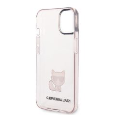   Karl Lagerfeld Choupette Logo Apple iPhone 14 (6.1) hátlapvédő tok pink (KLHCP14SCTTRI)