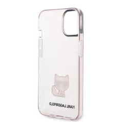   Karl Lagerfeld Choupette Logo Apple iPhone 14 Pro Max (6.7) hátlapvédő tok pink (KLHCP14XCTTRI)