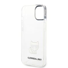   Karl Lagerfeld Choupette Logo Apple iPhone 14 Pro Max (6.7) hátlapvédő tok átlátszó (KLHCP14XCTTR)