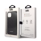 Karl Lagerfeld Saffiano Monogram Apple iPhone 14 (6.1) hátlapvédő tok fekete (KLHCP14SSAKLHPK)