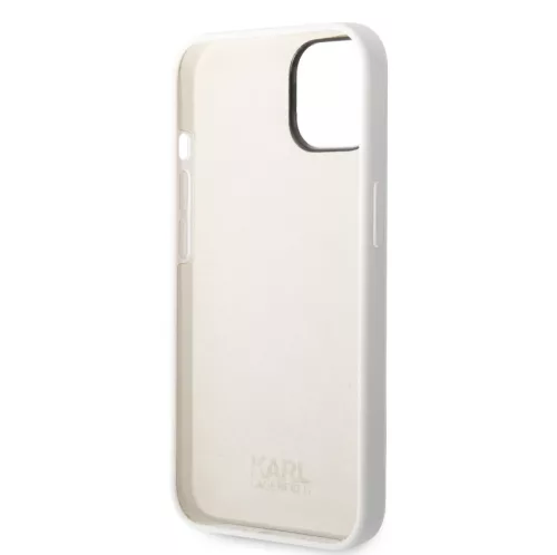 Karl Lagerfeld Liquid Silicone Ikonik NFT Apple iPhone 14 Plus (6.7) hátlapvédő tok fehér (KLHCP14MSNIKBCH)