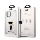 Karl Lagerfeld Liquid Silicone Ikonik NFT Apple iPhone 14 Plus (6.7) hátlapvédő tok fehér (KLHCP14MSNIKBCH)