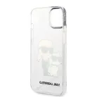 Karl Lagerfeld IML Glitter Karl and Choupette NFT Apple iPhone 14 Plus (6.7) hátlapvédő tok átlátszó (KLHCP14MHNKCTGT)