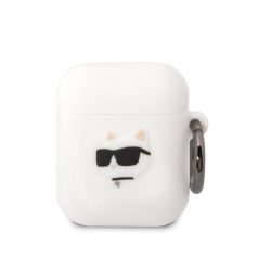   Karl Lagerfeld 3D Logo NFT Choupette Head Apple AirPods 1/2 szilikon tok fehér (KLA2RUNCHH)