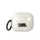 Karl Lagerfeld 3D Logo NFT Karl and Choupette TPU Glitter Apple Airpods 3 szilikon tok fehér (KLA3HNKCTGT)