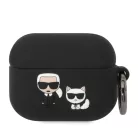 Karl Lagerfeld and Choupette Apple Airpods Pro szilikon tok fekete (KLACAPSILKCK)