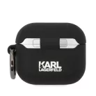 Karl Lagerfeld and Choupette Apple Airpods 3 szilikon tok fekete (KLACA3SILKCK)