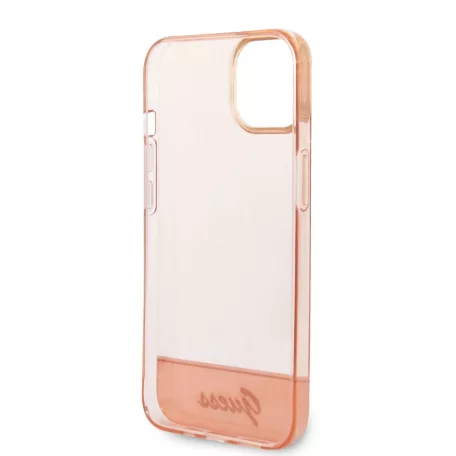 Guess Apple iPhone 14 Pro (6.1) PC/TPU Camera Outline Translucent hátlapvédő tok pink (GUHCP14LHGCOP)