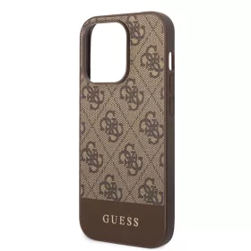   Guess Apple iPhone 14 Pro Max (6.7) 4G Stripe hátlapvédő tok barna (GUHCP14XG4GLBR)