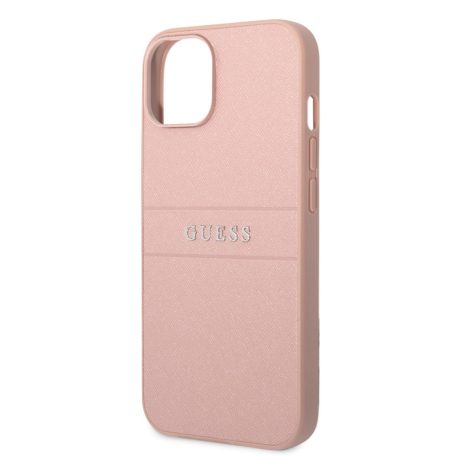 Guess Apple iPhone 14 Plus (6.7) PU Leather Saffiano hátlapvédő tok pink (GUHCP14MPSASBPI)