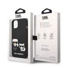 Karl Lagerfeld and Choupette Liquid Silicone Apple iPhone 14 Plus (6.7) hátlapvédő tok fekete (KLHCP14MSSKCK)
