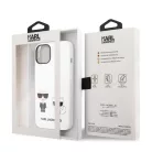 Karl Lagerfeld and Choupette Liquid Silicone Apple iPhone 14 (6.1) hátlapvédő tok fehér (KLHCP14SSSKCW)