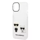 Karl Lagerfeld PC/TPU Ikonik Karl and Choupette Apple iPhone 14 (6.1) hátlapvédő tok átlátszó (KLHCP14SCKTR)