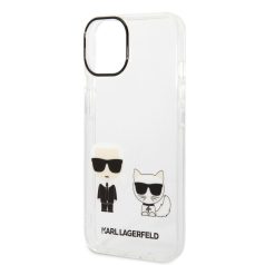   Karl Lagerfeld PC/TPU Ikonik Karl and Choupette Apple iPhone 14 (6.1) hátlapvédő tok átlátszó (KLHCP14SCKTR)
