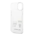 Karl Lagerfeld PC/TPU Ikonik Karl and Choupette Apple iPhone 14 (6.1) hátlapvédő tok átlátszó (KLHCP14SCKTR)