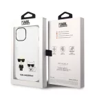 Karl Lagerfeld PC/TPU Ikonik Karl and Choupette Apple iPhone 14 (6.1) hátlapvédő tok átlátszó (KLHCP14SCKTR)