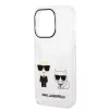 Karl Lagerfeld PC/TPU Ikonik Karl and Choupette Apple iPhone 14 Pro Max (6.7) hátlapvédő tok átlátszó (KLHCP14XCKTR)