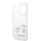 Karl Lagerfeld PC/TPU Ikonik Karl and Choupette Apple iPhone 14 Pro Max (6.7) hátlapvédő tok átlátszó (KLHCP14XCKTR)