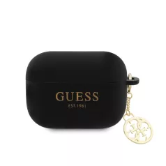   Guess 4G Charms Heart Apple Airpods Pro 2 szilikon tok fekete (GUAP2LSCHSK)
