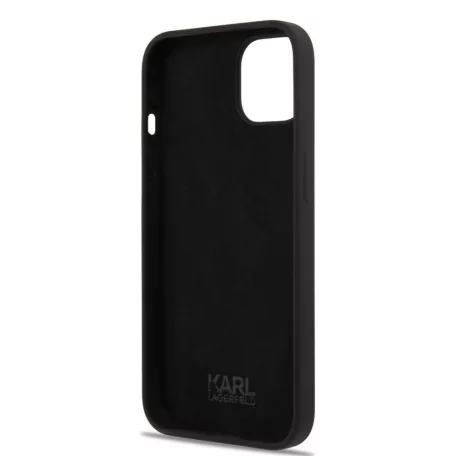 Karl Lagerfeld Liquid Silicone Ikonik NFT Apple iPhone 13 (6.1) hátlapvédő tok fekete (KLHCP13MSNIKBCK)