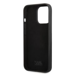   Karl Lagerfeld Liquid Silicone Choupette NFT Apple iPhone 13 Pro (6.1) hátlapvédő tok fekete (KLHCP13LSNCHBCK)