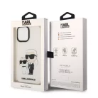 Karl Lagerfeld IML Glitter Karl and Choupette NFT Apple iPhone 13 Pro Max (6.7) hátlapvédő tok átlátszó (KLHCP13XHNKCTGT)