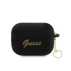   Guess 4G Charms Heart Apple Airpods Pro 2 szilikon tok fekete (GUAP2LSCHSK)