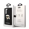 Karl Lagerfeld Liquid Silicone Ikonik NFT Samsung Galaxy S23 (2023) hátlapvédő tok fekete (KLHCS23SSNIKBCK)